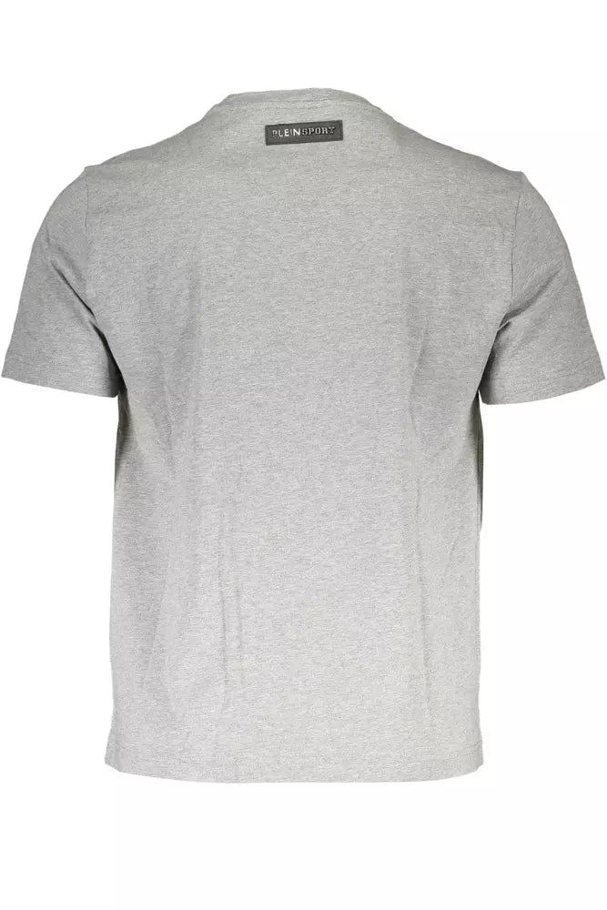 Camiseta de algodón gris para hombre