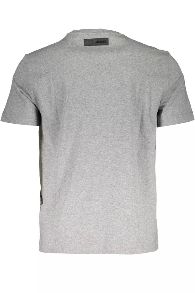 Camiseta de algodón gris para hombre