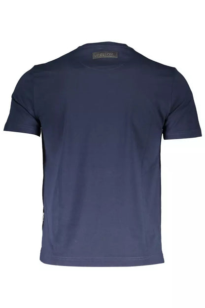 Camiseta azul de algodón para hombre