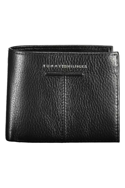 Cartera de cuero negra para hombre