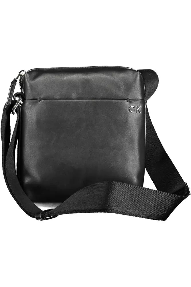 Bolso de hombro de poliéster negro para hombre