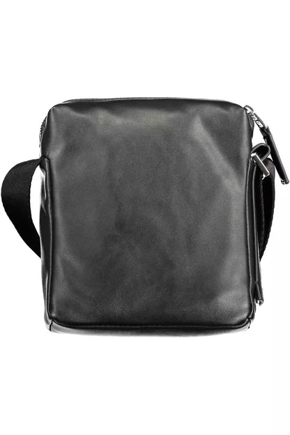 Bolso de hombro de poliéster negro para hombre