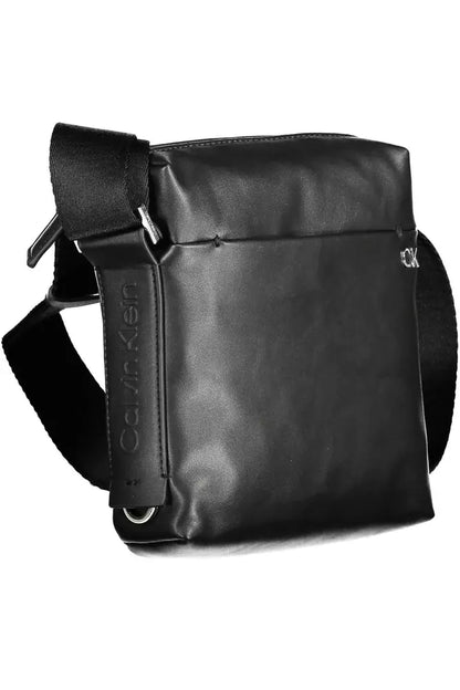 Bolso de hombro de poliéster negro para hombre