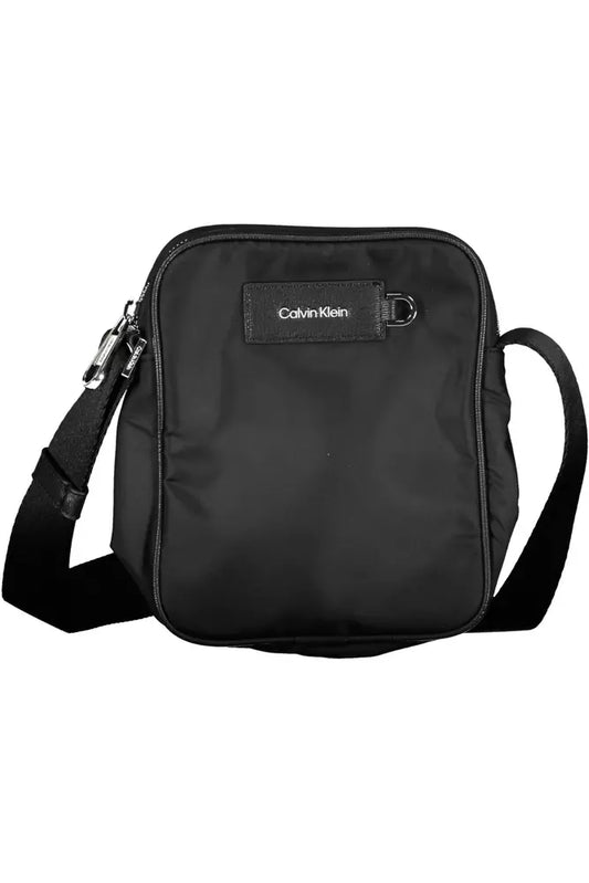 Bolso de hombro para hombre de poliéster negro