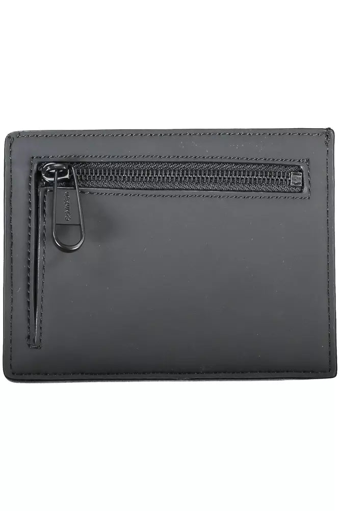 Black Polyester Men Wallet