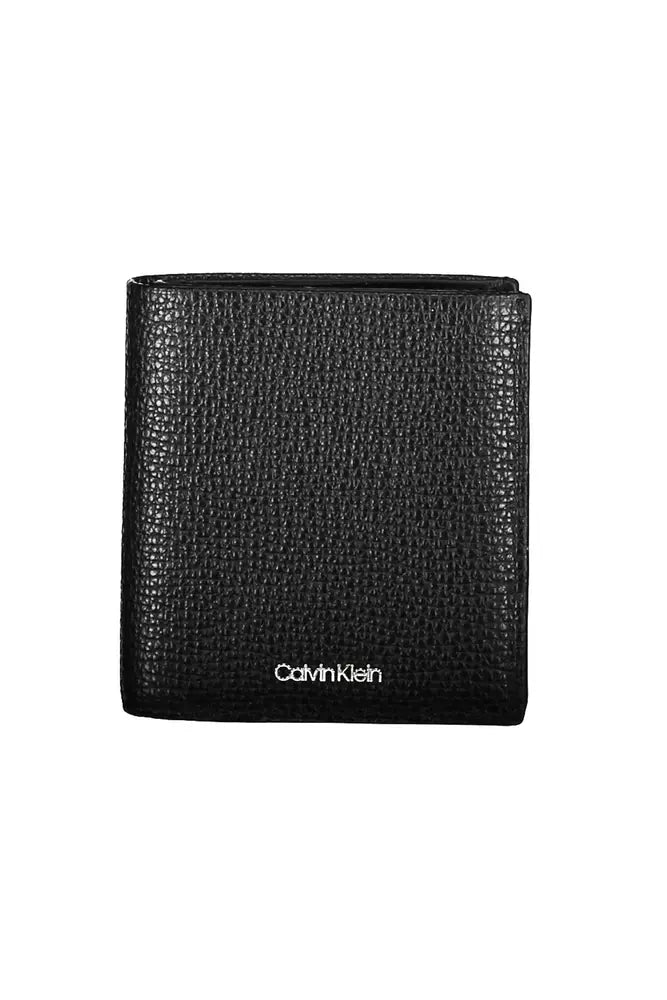 Cartera de cuero negra para hombre