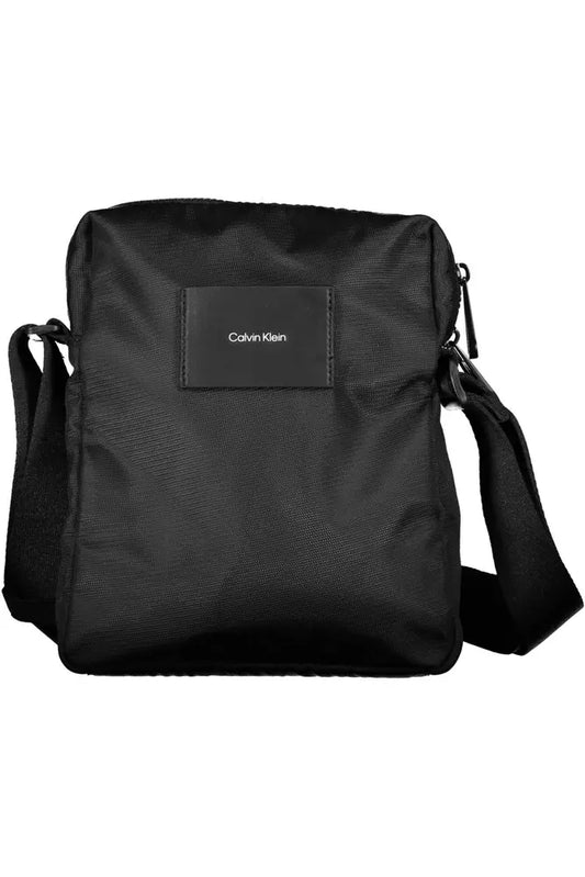 Bolso de hombro para hombre de poliéster negro