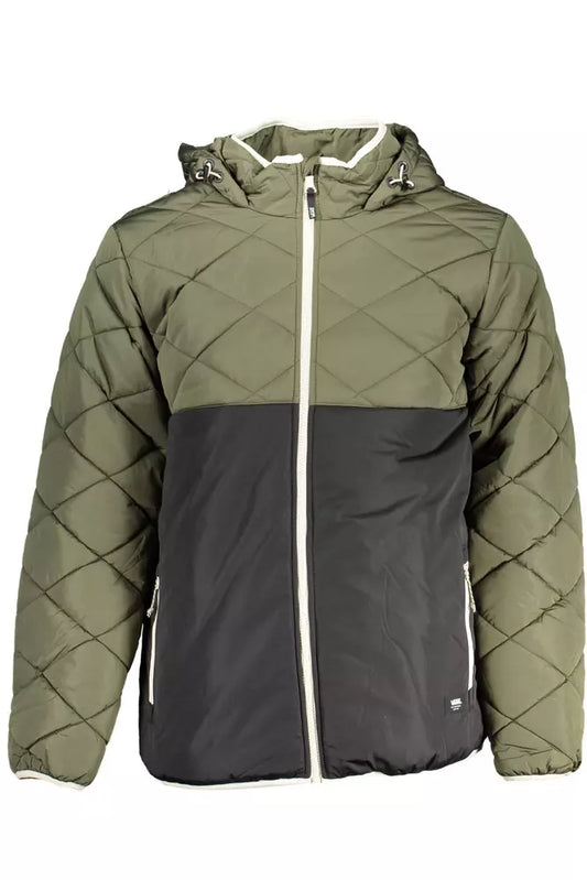 Chaqueta de poliéster verde para hombre