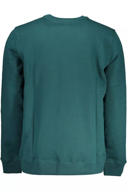 Green Cotton Men Sweater