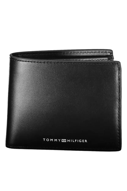 Cartera de cuero negra para hombre