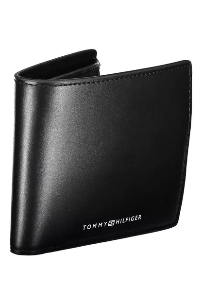 Cartera de cuero negra para hombre