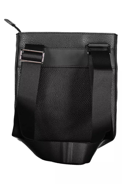 Black Polyethylene Men Shoulder Bag