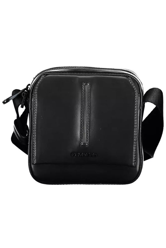 Bolso de hombro de poliéster negro para hombre