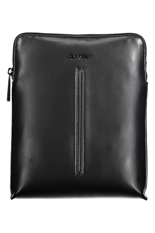 Bolso de hombro de poliéster negro para hombre