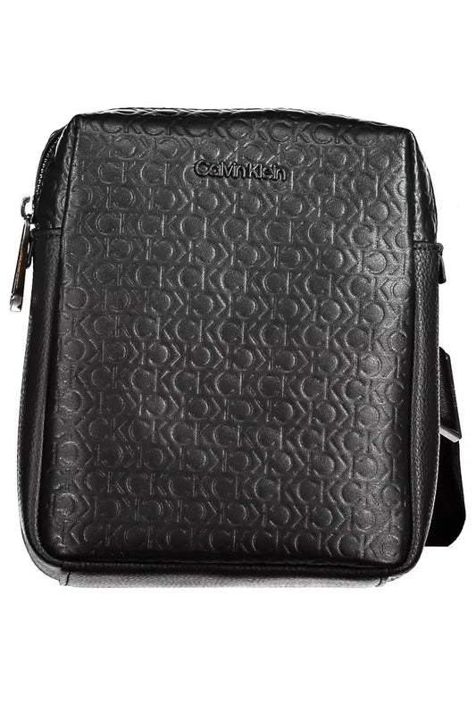 Bolso de hombro de poliéster negro para hombre