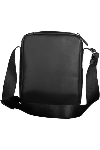 Bolso de hombro de poliéster negro para hombre