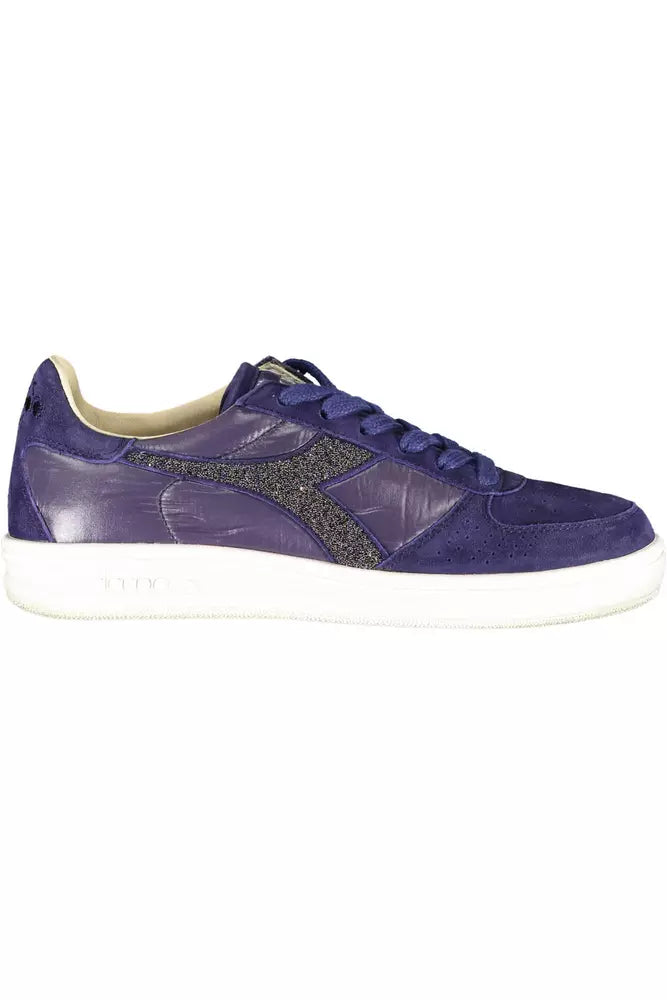 Zapatillas de piel azul para mujer