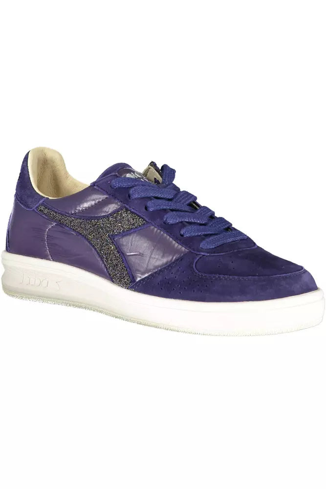 Zapatillas de piel azul para mujer