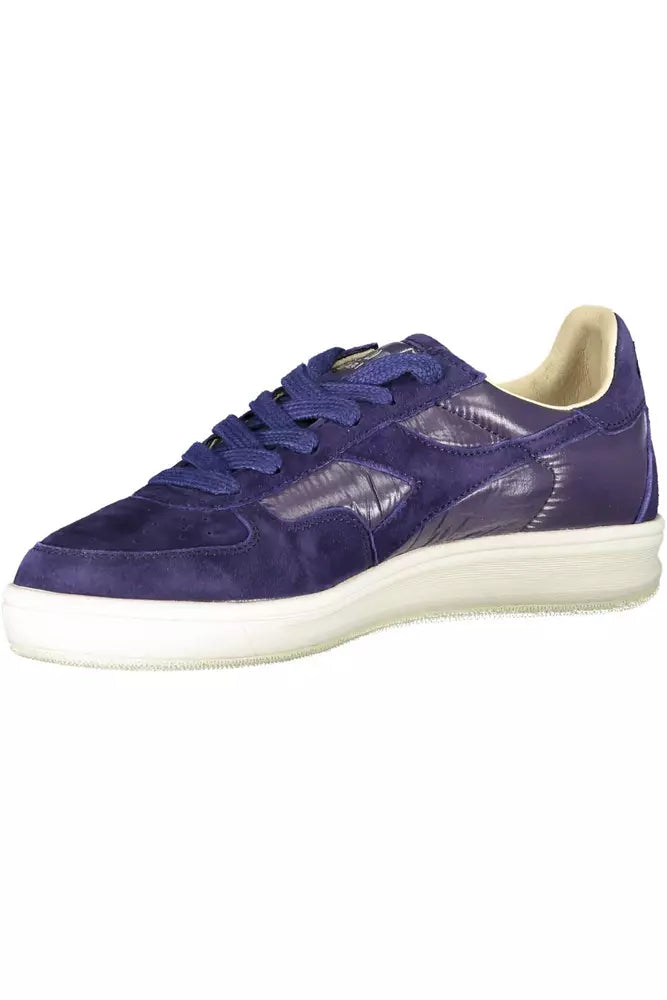 Zapatillas de piel azul para mujer