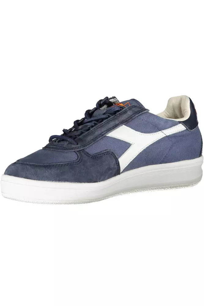 Zapatillas de piel azul para mujer