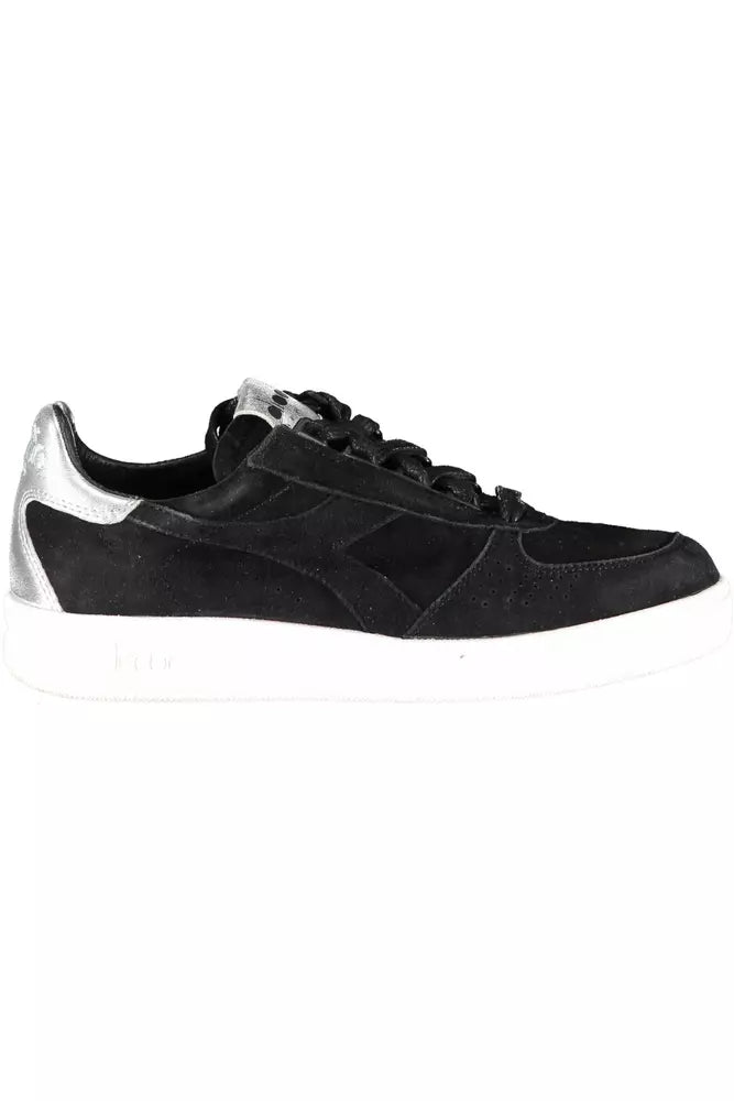 Zapatillas de piel negras para mujer