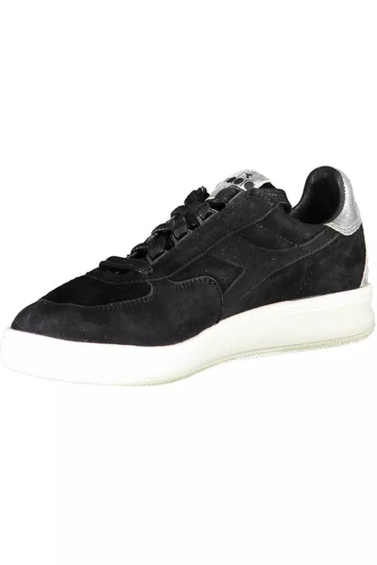 Zapatillas de piel negras para mujer