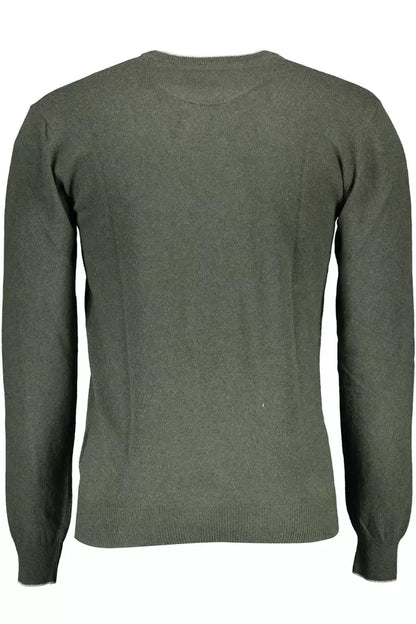 Green Wool Men Sweater