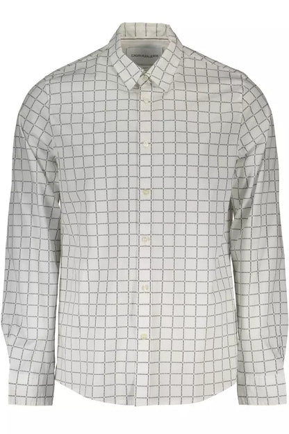 Camisa de algodón blanca para hombre