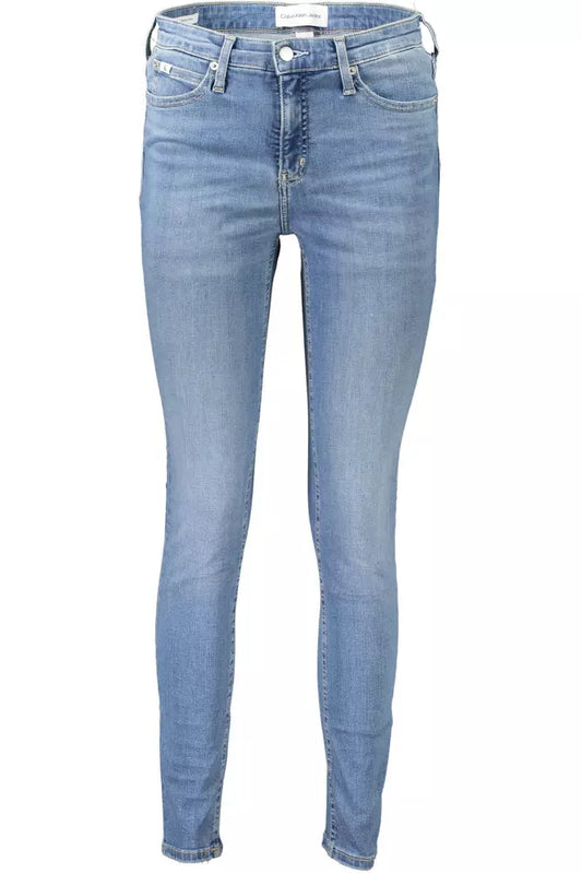 Light Blue Cotton Women Jeans