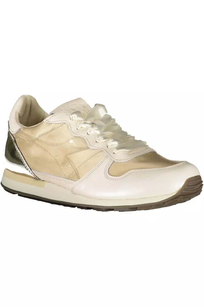 Beige Leather Women Sneaker