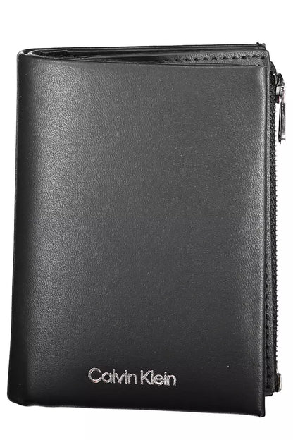 Cartera de cuero negra para hombre