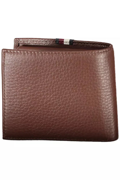 Cartera de piel marrón para hombre