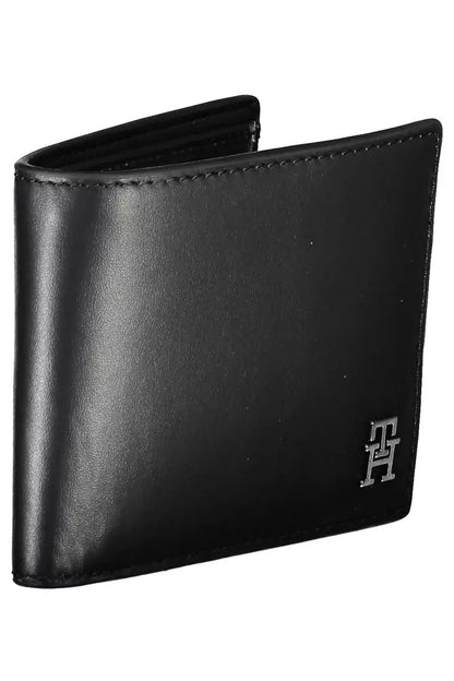 Cartera de cuero negra para hombre