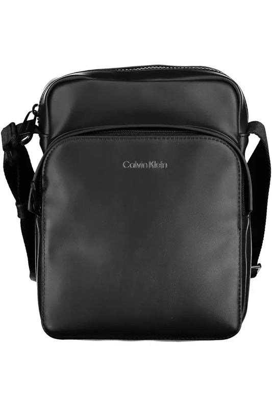 Bolso de hombro de poliéster negro para hombre