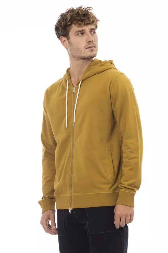 Sudadera de algodón marrón para hombre