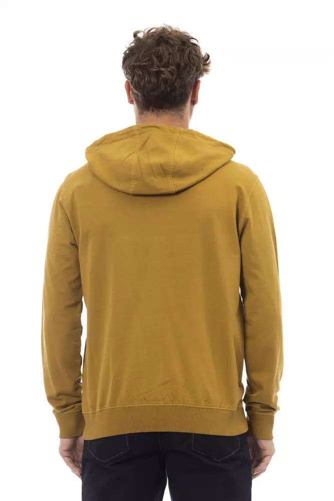 Sudadera de algodón marrón para hombre