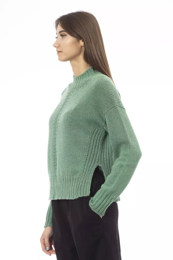 Green Wool Women Sweater