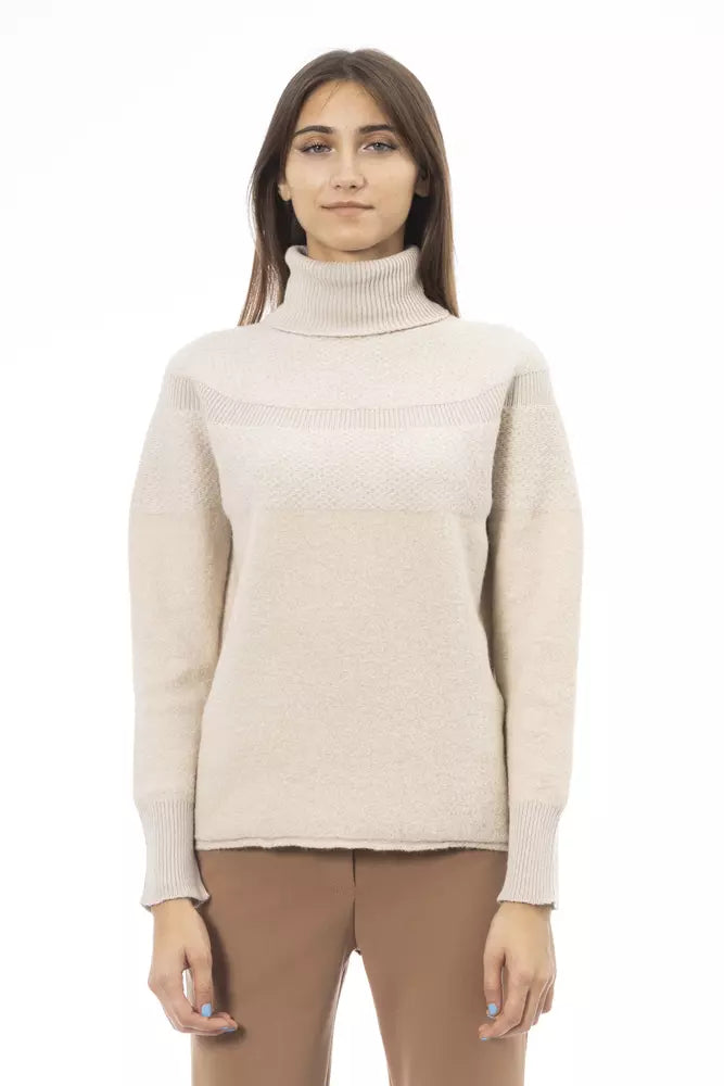 Suéter de mujer de alpaca beige