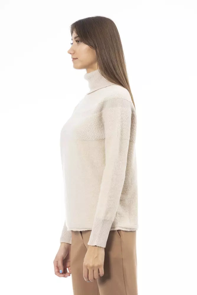 Suéter de mujer de alpaca beige