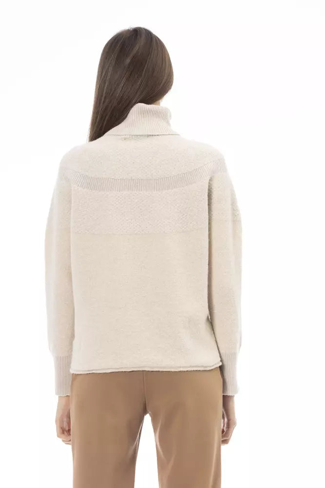 Suéter de mujer de alpaca beige