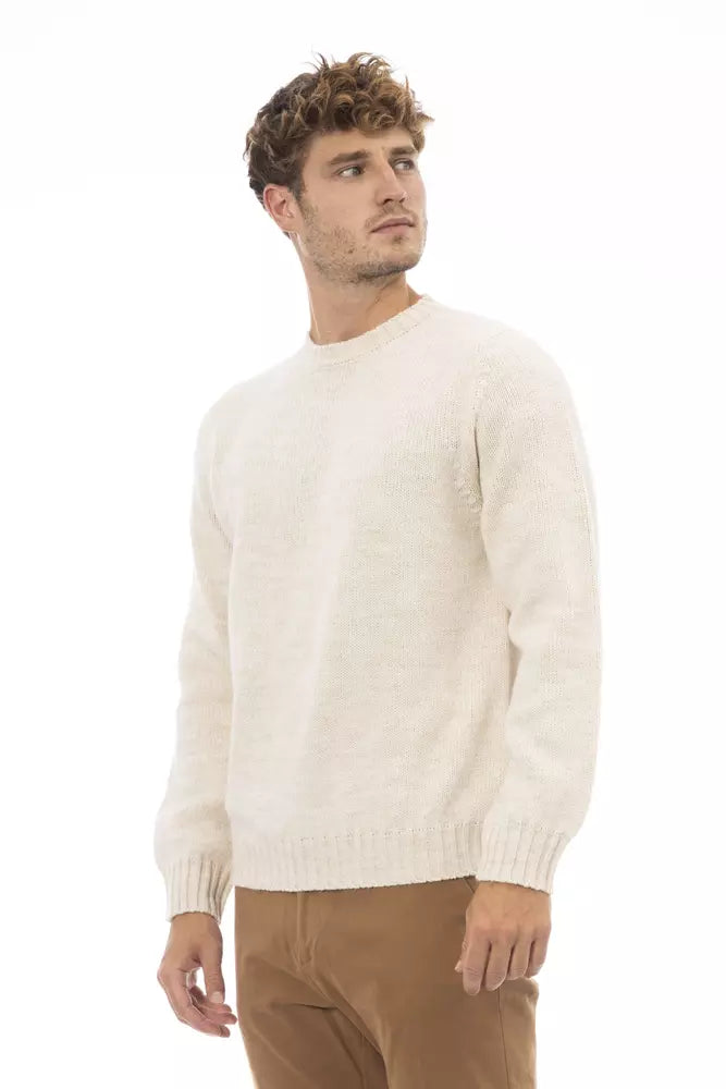 Suéter de hombre de alpaca beige