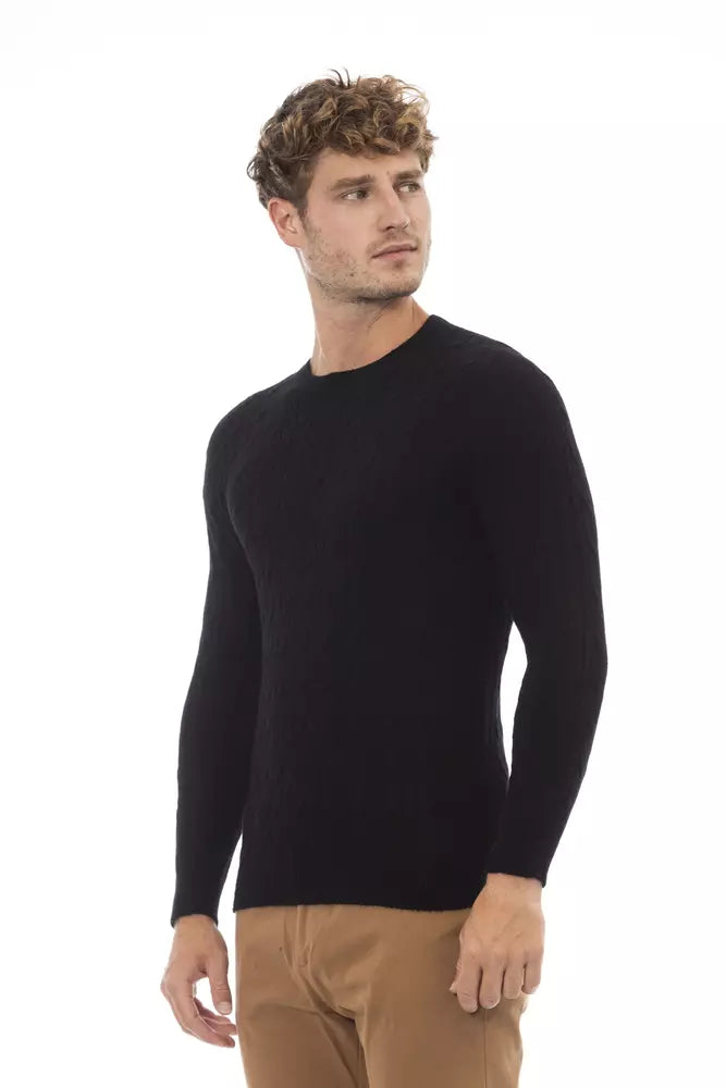 Suéter de viscosa negro para hombre