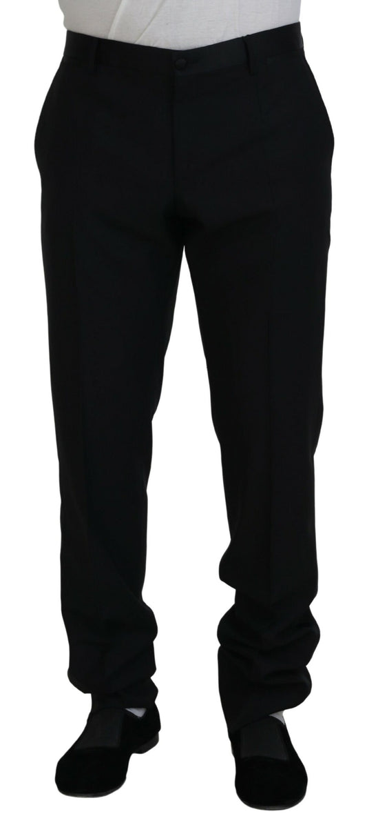 Elegante pantalón de vestir negro ajustado