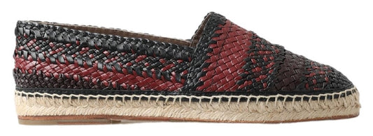 Elegant Woven Leather Espadrilles