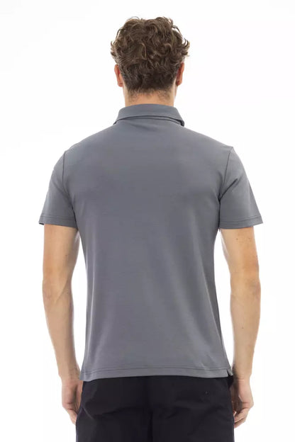 Polo de algodón gris para hombre