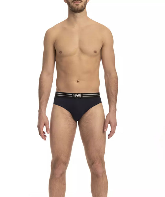 Blue Cotton Men Underwear Tri-Pack