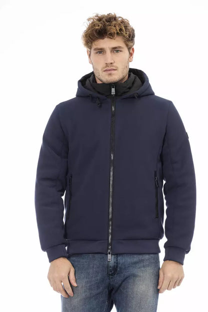 Chaqueta de poliéster azul para hombre