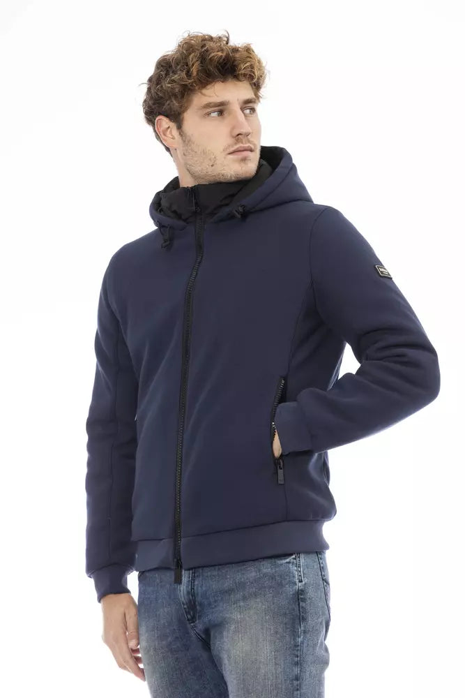 Chaqueta de poliéster azul para hombre