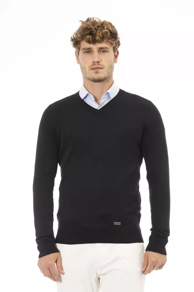 Suéter modal negro para hombre