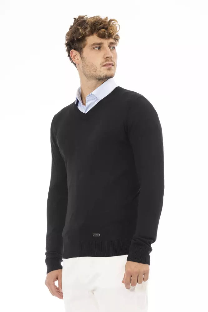 Suéter modal negro para hombre